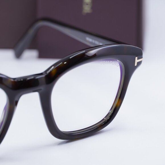 Tom Ford FT5961-B 052 Square Eyeglasses 49mm – Havana/Blue Light Block - Picture 8 of 10